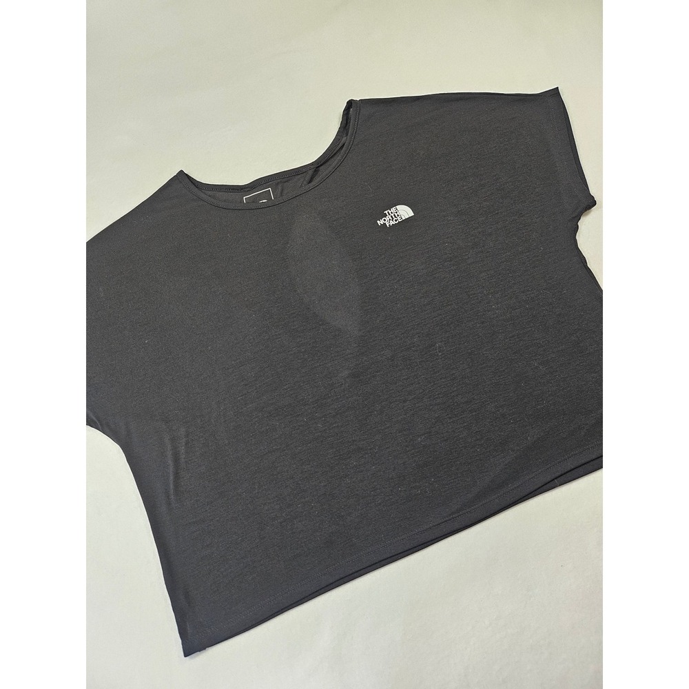 The North Face Womens Black Short Sleeve Keyhole Back Active Hiking Crop Top Med - Picture 4 of 9